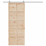 NNEVL Barn Door 80x208 cm Solid Wood Pine