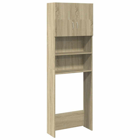 NNEVL Washing Machine Cabinet Sonoma Oak 64x25.5x190 cm Engineered Wood