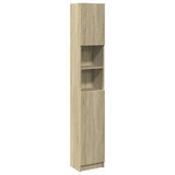 NNEVL Bathroom Cabinet Sonoma Oak 32x25.5x190 cm Engineered Wood