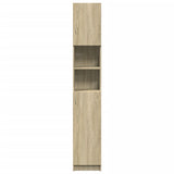 NNEVL Bathroom Cabinet Sonoma Oak 32x25.5x190 cm Engineered Wood