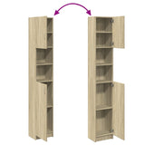 NNEVL Bathroom Cabinet Sonoma Oak 32x25.5x190 cm Engineered Wood