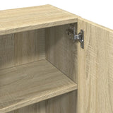 NNEVL Bathroom Cabinet Sonoma Oak 32x25.5x190 cm Engineered Wood