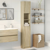 NNEVL Bathroom Cabinet Sonoma Oak 32x25.5x190 cm Engineered Wood