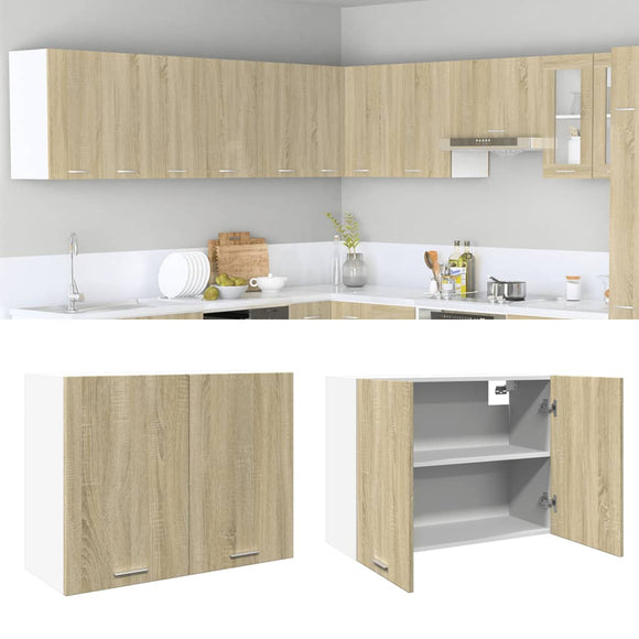 NNEVL Hanging Cabinet Lyon Sonoma Oak 80x31x60 cm Engineered Wood