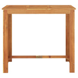 NNEVL 5 Piece Garden Bar Set Brown Solid Wood Acacia and Poly Rattan