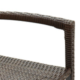 NNEVL 7 Piece Garden Bar Set Brown Solid Wood Acacia and Poly Rattan