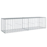NNEVL Gabion Basket with Cover 200x50x50 cm Galvanised Iron