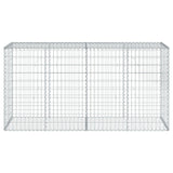 NNEVL Gabion Basket with Cover 200x50x100 cm Galvanised Iron