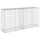 NNEVL Gabion Basket with Cover 200x50x100 cm Galvanised Iron
