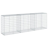 NNEVL Gabion Basket with Cover 300x50x100 cm Galvanised Iron