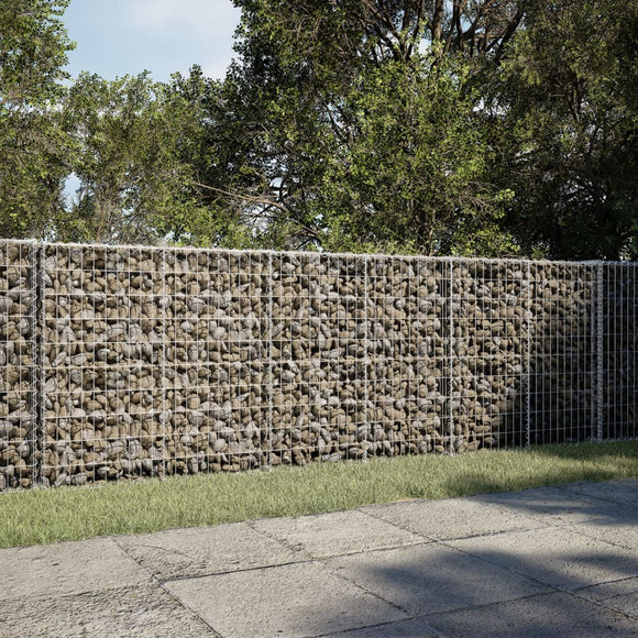 NNEVL Gabion Basket with Cover 300x50x100 cm Galvanised Iron