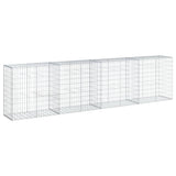 NNEVL Gabion Basket with Cover 400x50x100 cm Galvanised Iron