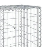 NNEVL Gabion Basket with Cover 400x50x100 cm Galvanised Iron