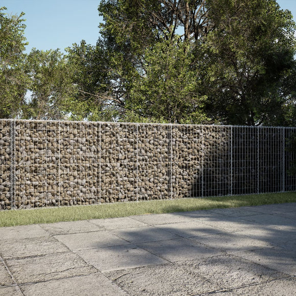 NNEVL Gabion Basket with Cover 400x50x100 cm Galvanised Iron
