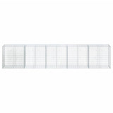 NNEVL Gabion Basket with Cover 500x50x100 cm Galvanised Iron