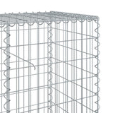 NNEVL Gabion Basket with Cover 1100x50x100 cm Galvanised Iron