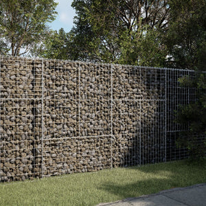NNEVL Gabion Basket with Cover 200x50x150 cm Galvanised Iron
