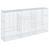 NNEVL Gabion Basket with Cover 300x50x150 cm Galvanised Iron