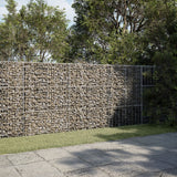 NNEVL Gabion Basket with Cover 300x50x150 cm Galvanised Iron
