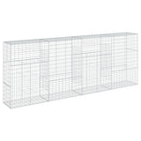 NNEVL Gabion Basket with Cover 400x50x150 cm Galvanised Iron