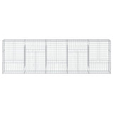 NNEVL Gabion Basket with Cover 500x50x150 cm Galvanised Iron