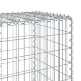 NNEVL Gabion Basket with Cover 1100x50x150 cm Galvanised Iron