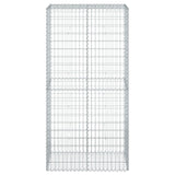NNEVL Gabion Basket with Cover 100x50x200 cm Galvanised Iron