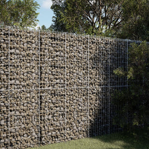 NNEVL Gabion Basket with Cover 100x50x200 cm Galvanised Iron