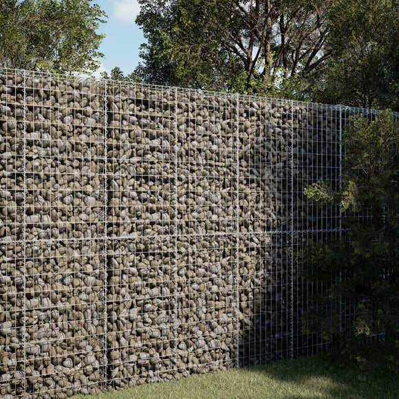 NNEVL Gabion Basket with Cover 100x50x200 cm Galvanised Iron