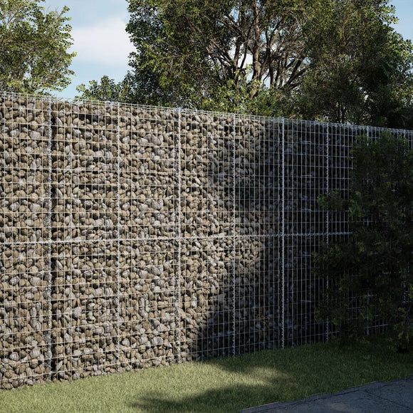 NNEVL Gabion Basket with Cover 200x50x200 cm Galvanised Iron