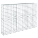 NNEVL Gabion Basket with Cover 300x50x200 cm Galvanised Iron