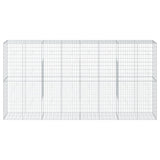 NNEVL Gabion Basket with Cover 400x50x200 cm Galvanised Iron