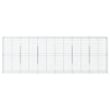 NNEVL Gabion Basket with Cover 600x50x200 cm Galvanised Iron