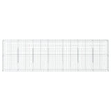 NNEVL Gabion Basket with Cover 700x50x200 cm Galvanised Iron