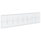 NNEVL Gabion Basket with Cover 800x50x200 cm Galvanised Iron