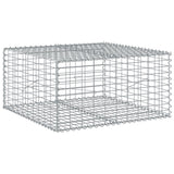 NNEVL Gabion Basket with Cover 100x100x50 cm Galvanised Iron