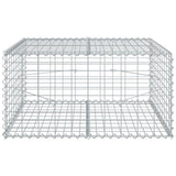 NNEVL Gabion Basket with Cover 100x100x50 cm Galvanised Iron