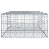 NNEVL Gabion Basket with Cover 200x100x50 cm Galvanised Iron