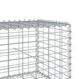 NNEVL Gabion Basket with Cover 200x100x50 cm Galvanised Iron