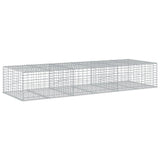NNEVL Gabion Basket with Cover 300x100x50 cm Galvanised Iron