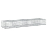 NNEVL Gabion Basket with Cover 400x100x50 cm Galvanised Iron