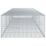 NNEVL Gabion Basket with Cover 400x100x50 cm Galvanised Iron