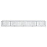 NNEVL Gabion Basket with Cover 500x100x50 cm Galvanised Iron