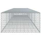 NNEVL Gabion Basket with Cover 500x100x50 cm Galvanised Iron