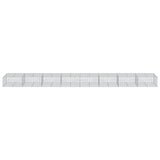 NNEVL Gabion Basket with Cover 800x100x50 cm Galvanised Iron