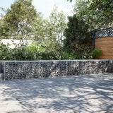 NNEVL Gabion Basket with Cover 800x100x50 cm Galvanised Iron
