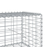 NNEVL Gabion Basket with Cover 1000x100x50 cm Galvanised Iron