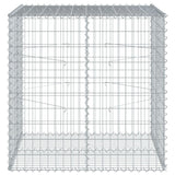 NNEVL Gabion Basket with Cover 100x100x100 cm Galvanised Iron