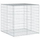 NNEVL Gabion Basket with Cover 100x100x100 cm Galvanised Iron
