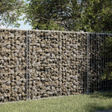 NNEVL Gabion Basket with Cover 100x100x100 cm Galvanised Iron